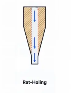 How to Prevent Ratholing in Silos: Causes and Fixes silo hopper material flow problems bridging ratholing(1)